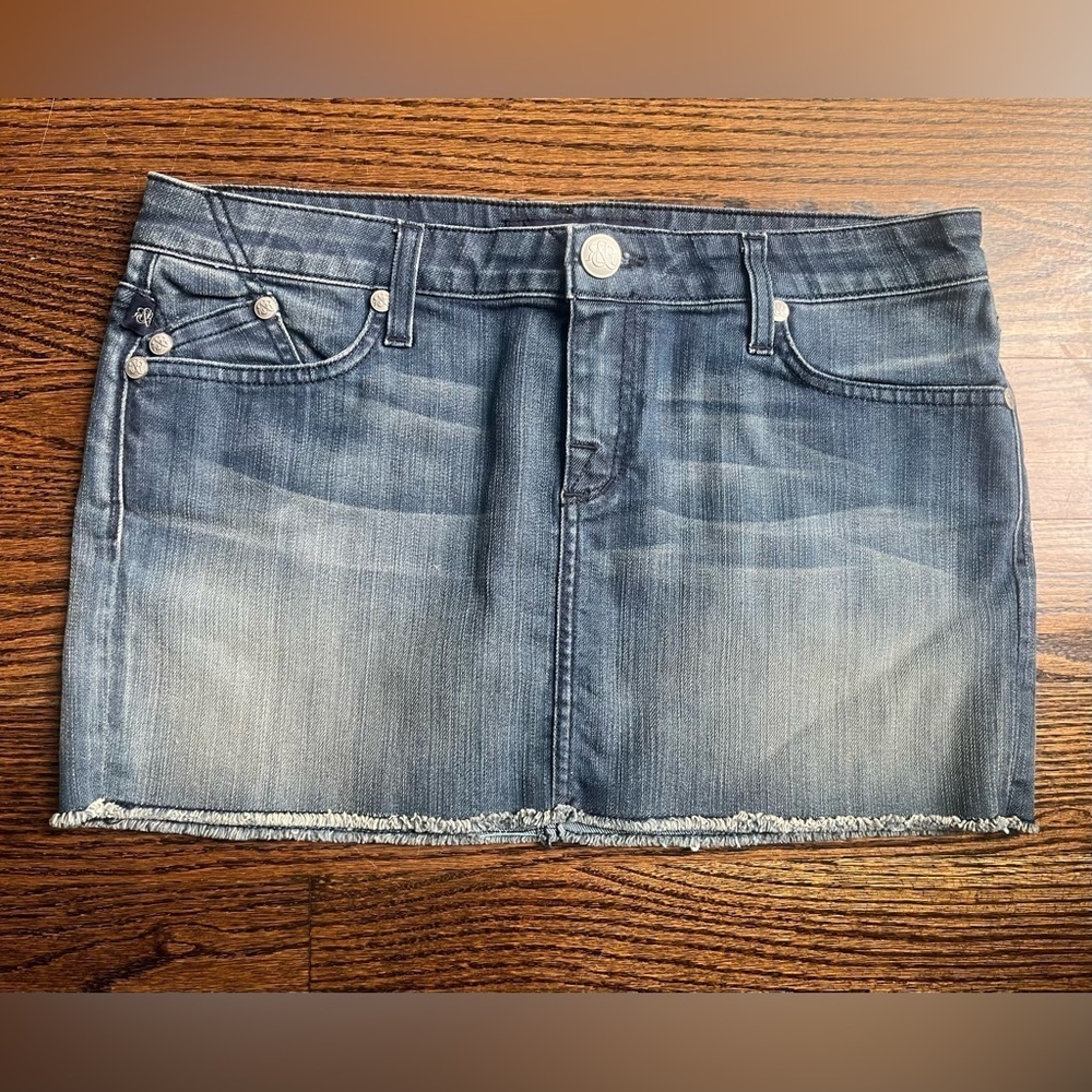 ROCK & REPUBLIC MILLS DENIM JEAN SKIRT Women’s Size 28 NWOT